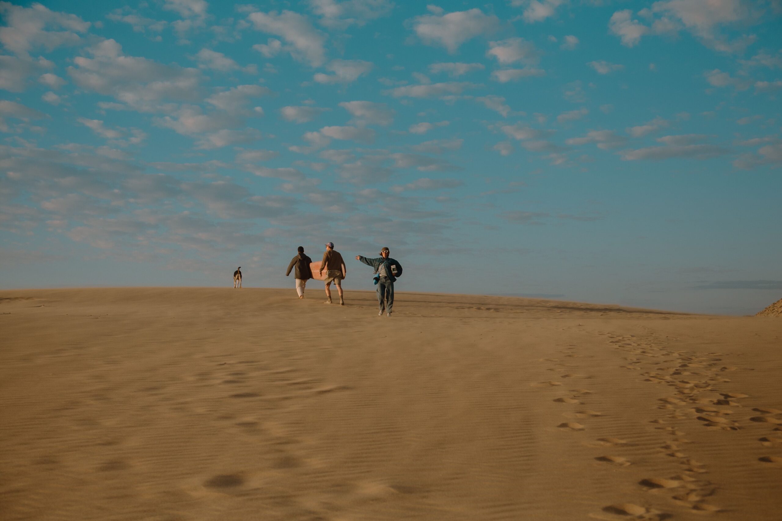 Sandboarding at Timlaline dunes near Imsouane